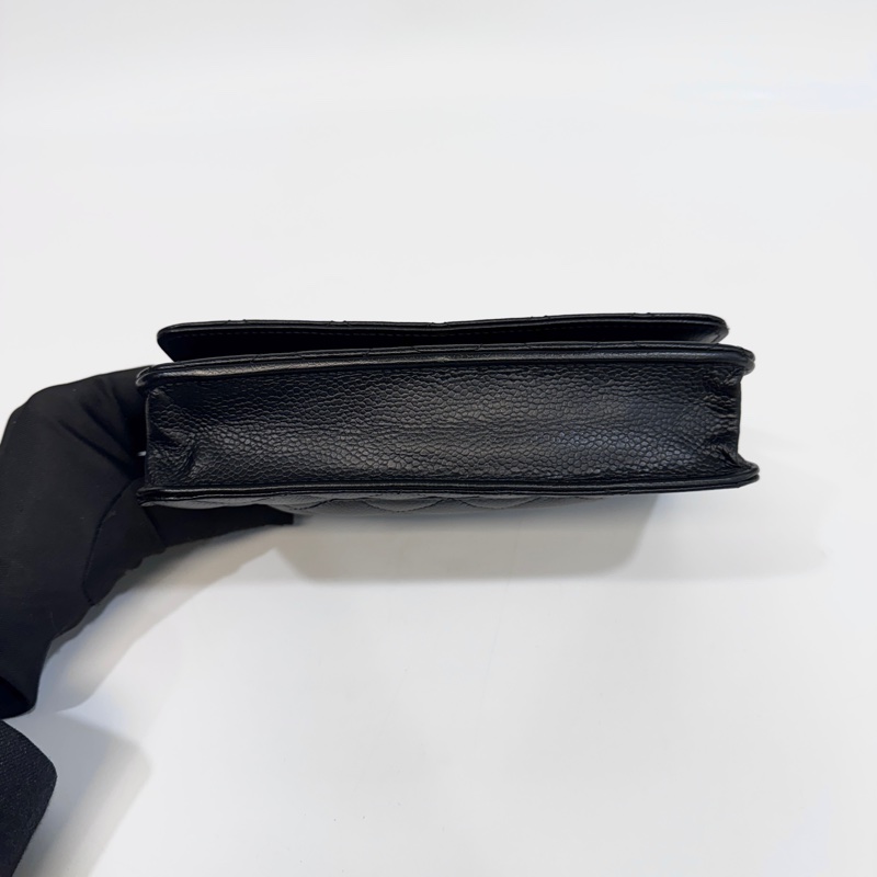 Chanel黑金荔枝皮磁吸釦Woc  AP0250-4