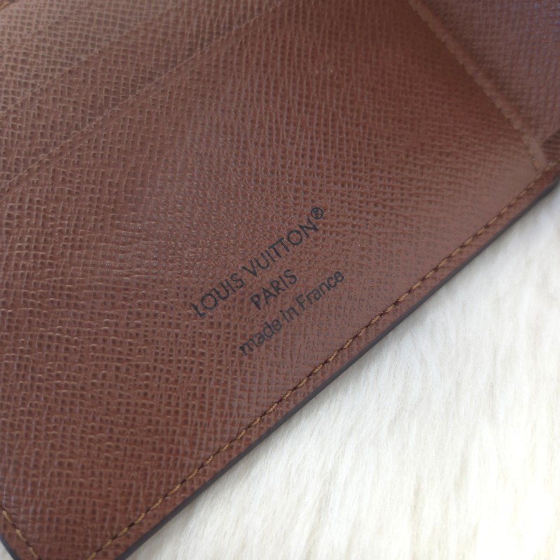 Louis Vuitton LV 經典老花短夾 棕色-3