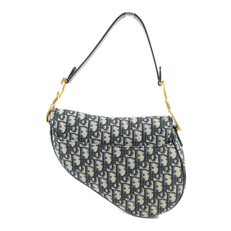 Dior 帆布Saddle金扣手挽肩背兩用袋-1