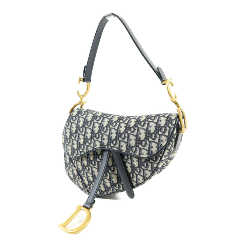 Dior 帆布Saddle金扣手挽肩背兩用袋-2