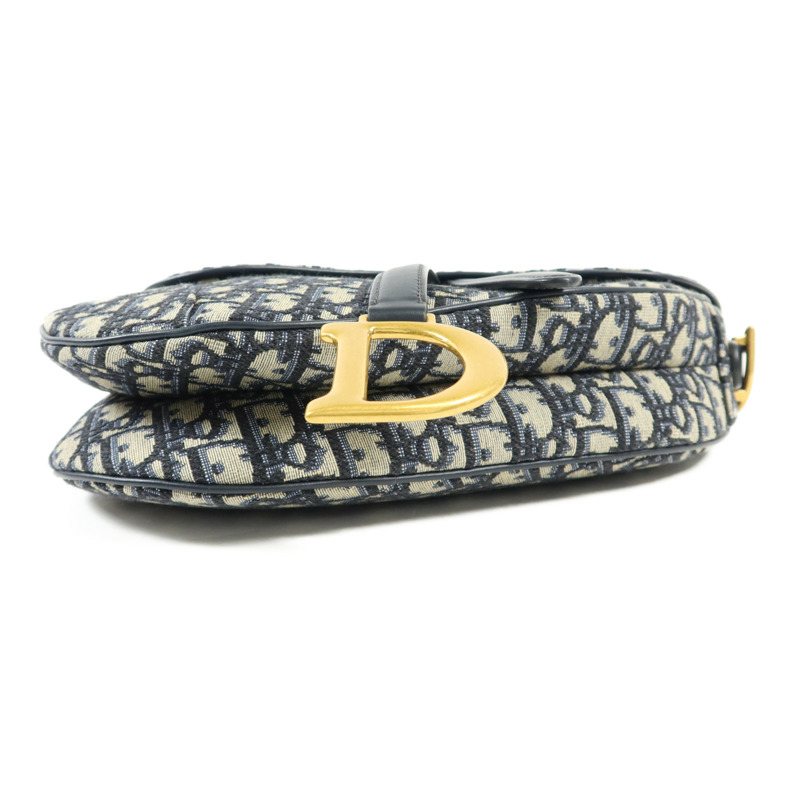 Dior 帆布Saddle金扣手挽肩背兩用袋-3