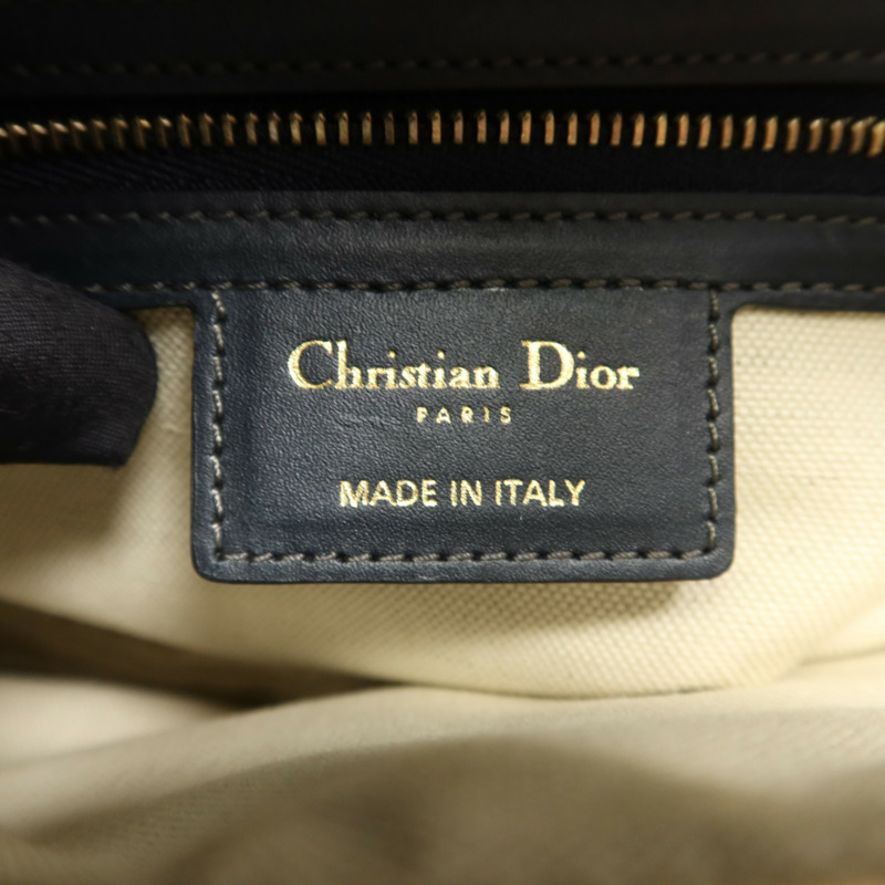 Dior 帆布Saddle金扣手挽肩背兩用袋-6