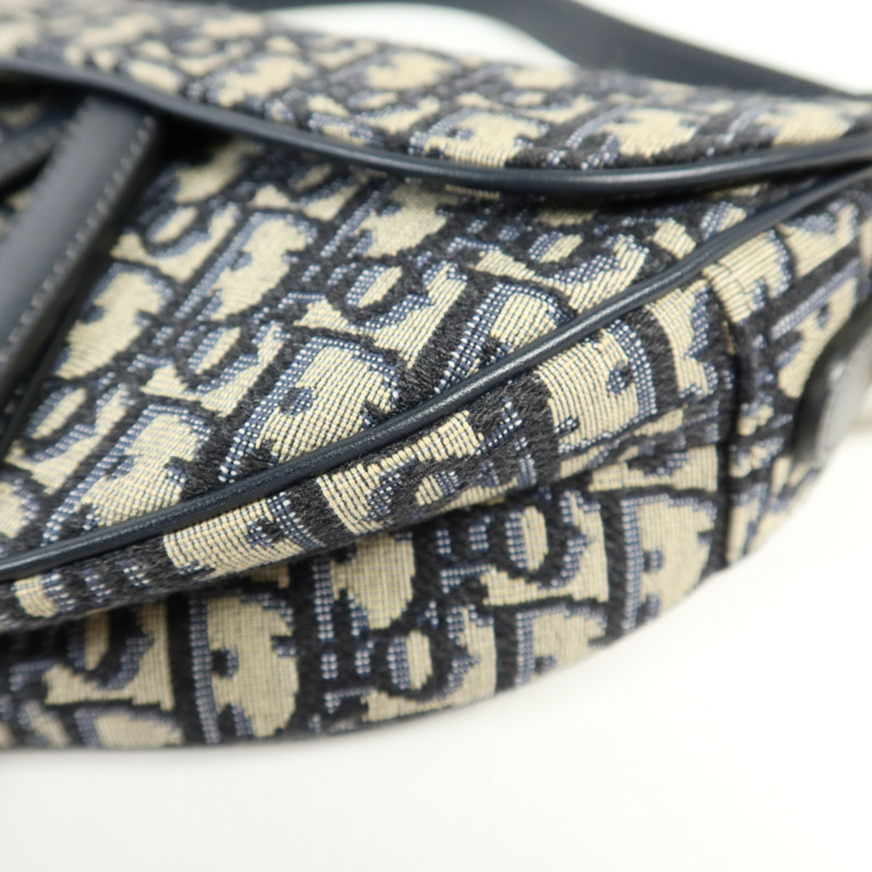 Dior 帆布Saddle金扣手挽肩背兩用袋-11