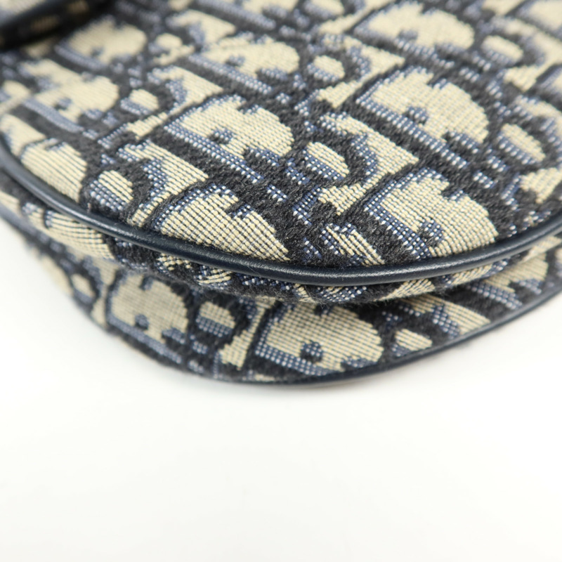 Dior 帆布Saddle金扣手挽肩背兩用袋-12