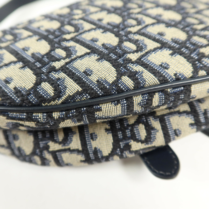 Dior 帆布Saddle金扣手挽肩背兩用袋-14