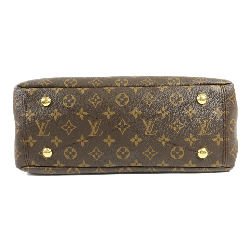 LOUIS VUITTON Monogram Pallas金扣手挽肩背兩用袋棕色/紅色-3