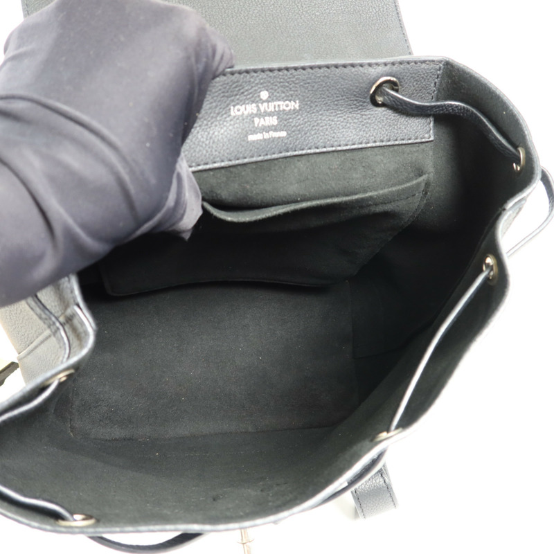 LOUIS VUITTON 牛皮皮革Lock Me Backpack銀扣背包-5