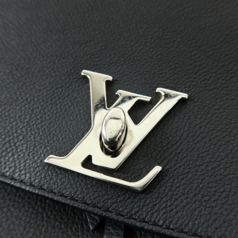 LOUIS VUITTON 牛皮皮革Lock Me Backpack銀扣背包-8