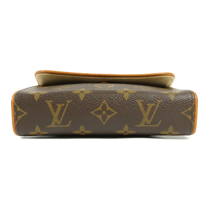 LOUIS VUITTON Monogram Pochette Florentine金扣腰包棕色-3