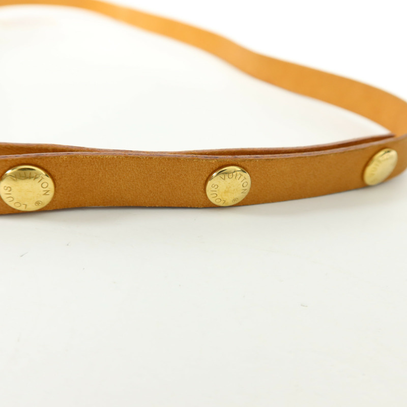 LOUIS VUITTON Monogram Pochette Florentine金扣腰包棕色-11