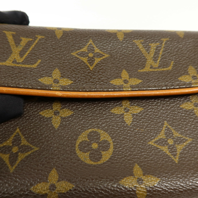 LOUIS VUITTON Monogram Pochette Florentine金扣腰包棕色-21