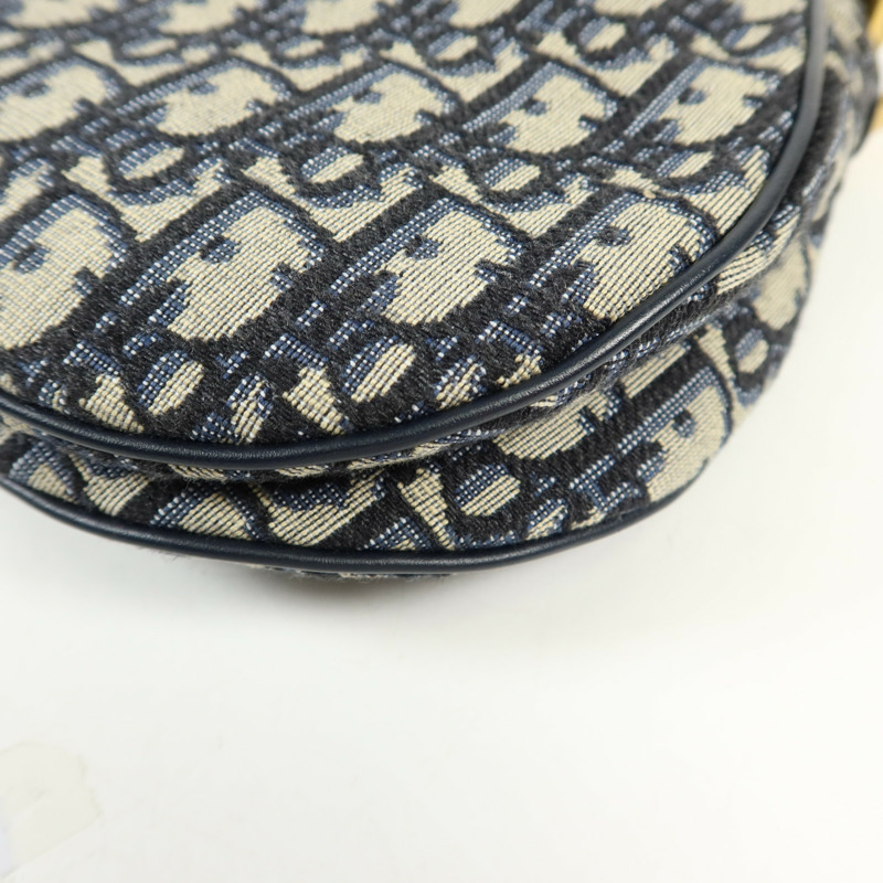 Dior 帆布Saddle金扣手挽肩背兩用袋-12