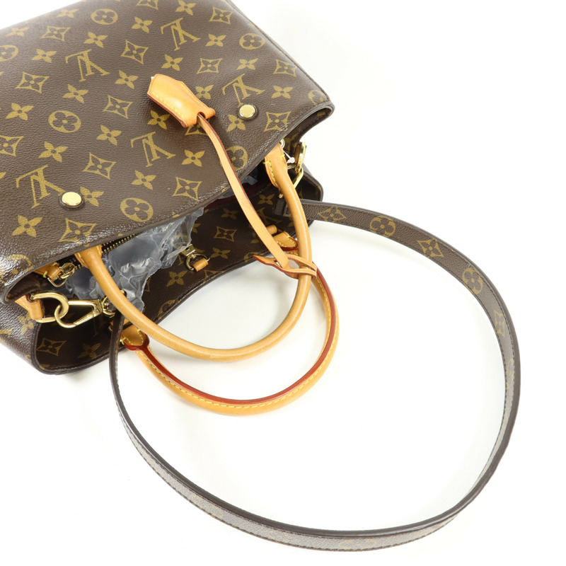 LOUIS VUITTON Monogram Montaigne MM金扣手挽肩背兩用袋-4