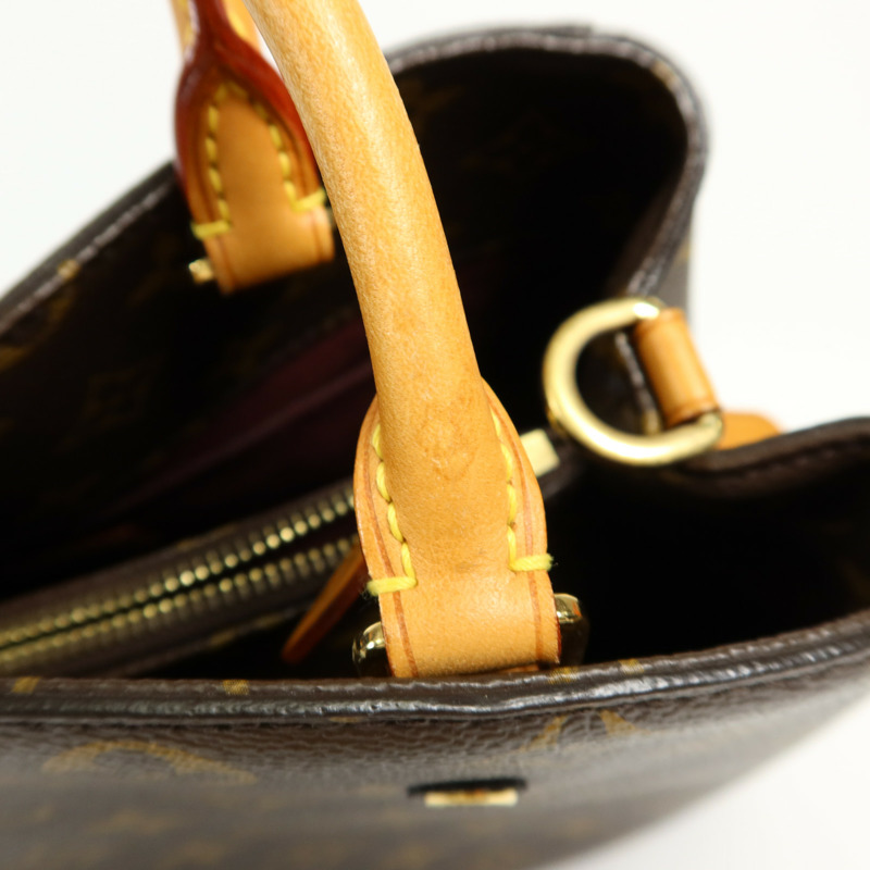 LOUIS VUITTON Monogram Montaigne MM金扣手挽肩背兩用袋-18