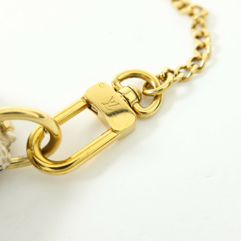 LOUIS VUITTON Damier Azur Mini Pochette Accessories金扣鏈帶手挽袋-9