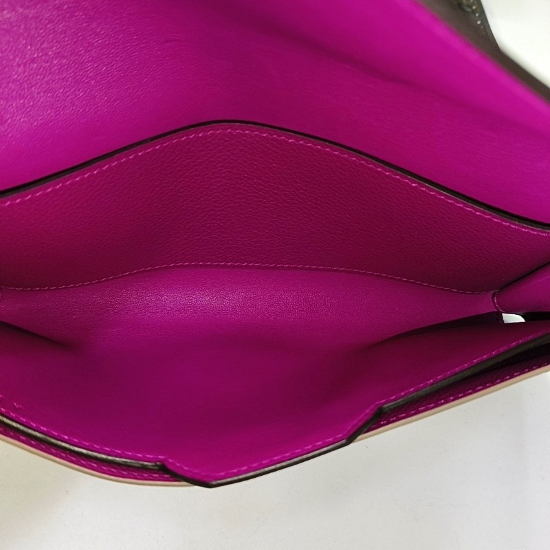 HERMES Passant 大號 薰衣草紫Evercolor牛皮錢包 銀色五金 A刻-5