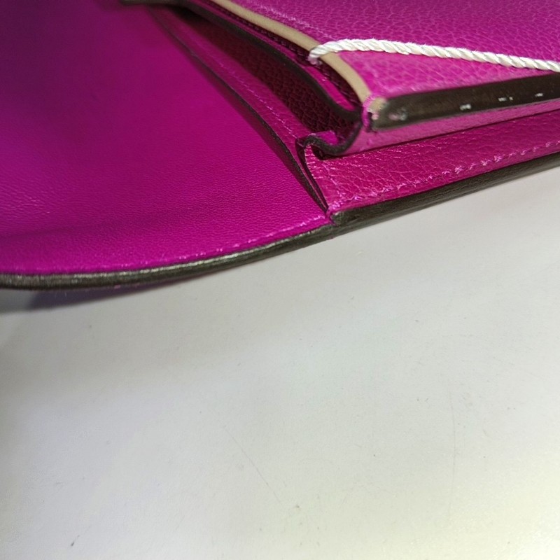 HERMES Passant 大號 薰衣草紫Evercolor牛皮錢包 銀色五金 A刻-7