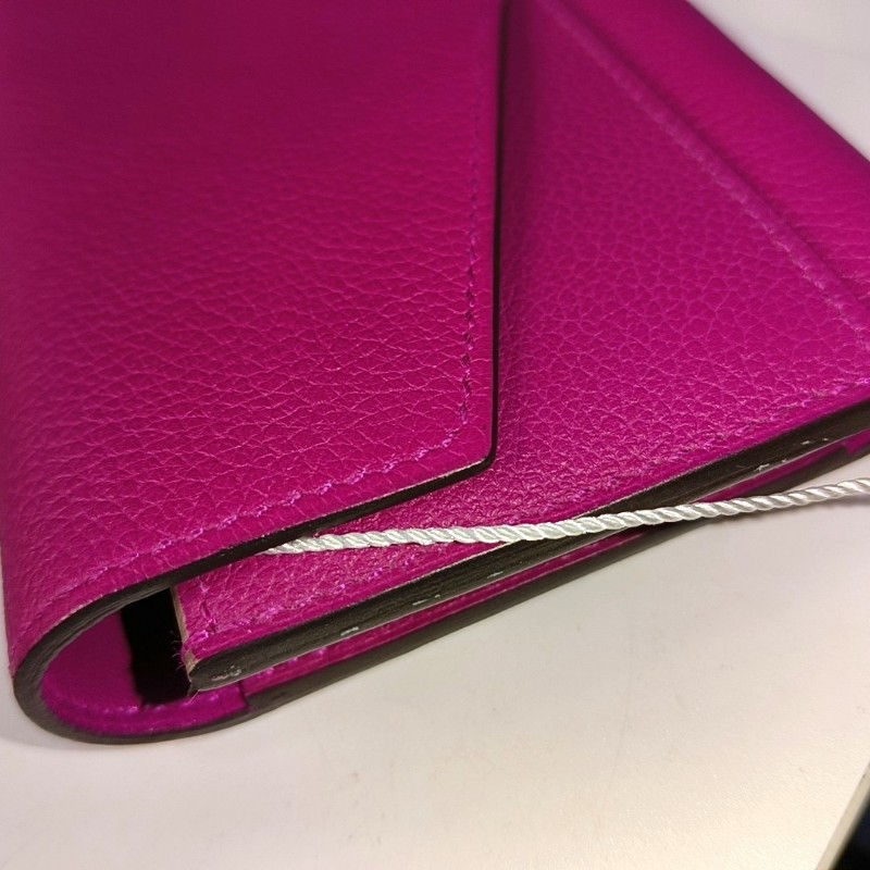 HERMES Passant 大號 薰衣草紫Evercolor牛皮錢包 銀色五金 A刻-10