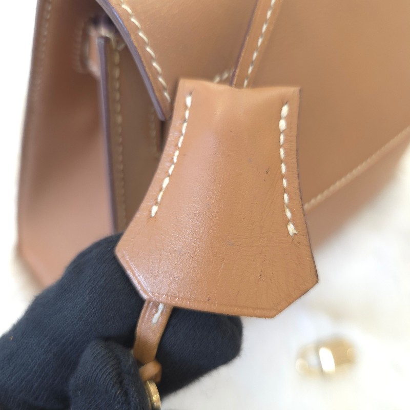 Hermès Kelly 28 手提包 金釦 金棕 二手 v刻-24