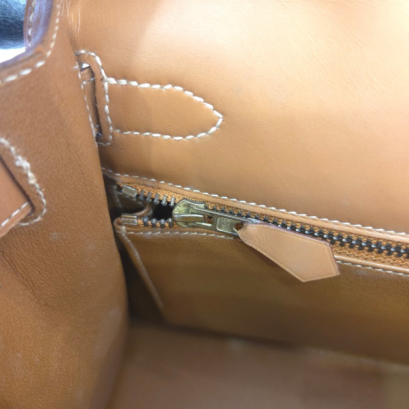 Hermès Kelly 28 手提包 金釦 金棕 二手 v刻-25