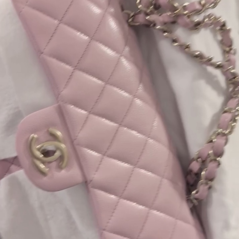 🎀 超低價！全新CHANEL CF23  FLAPBAG(ROSE)淺粉紅色🎀 售出不退貨。可以再購買！-4