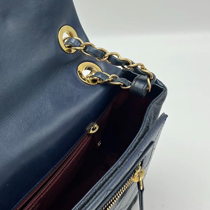 ️CHANEL 丹寧牛仔cf肩背斜背鏈條包 29*15*9  98新配件塵袋-5