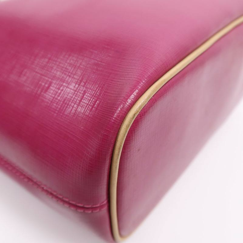 COACH 牛皮皮革Tote Bag銀扣手挽袋-5