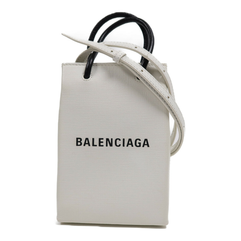 BALENCIAGA 牛皮皮革PHONE HOLDER銀扣肩背袋-0
