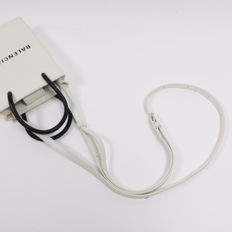 BALENCIAGA 牛皮皮革PHONE HOLDER銀扣肩背袋-8