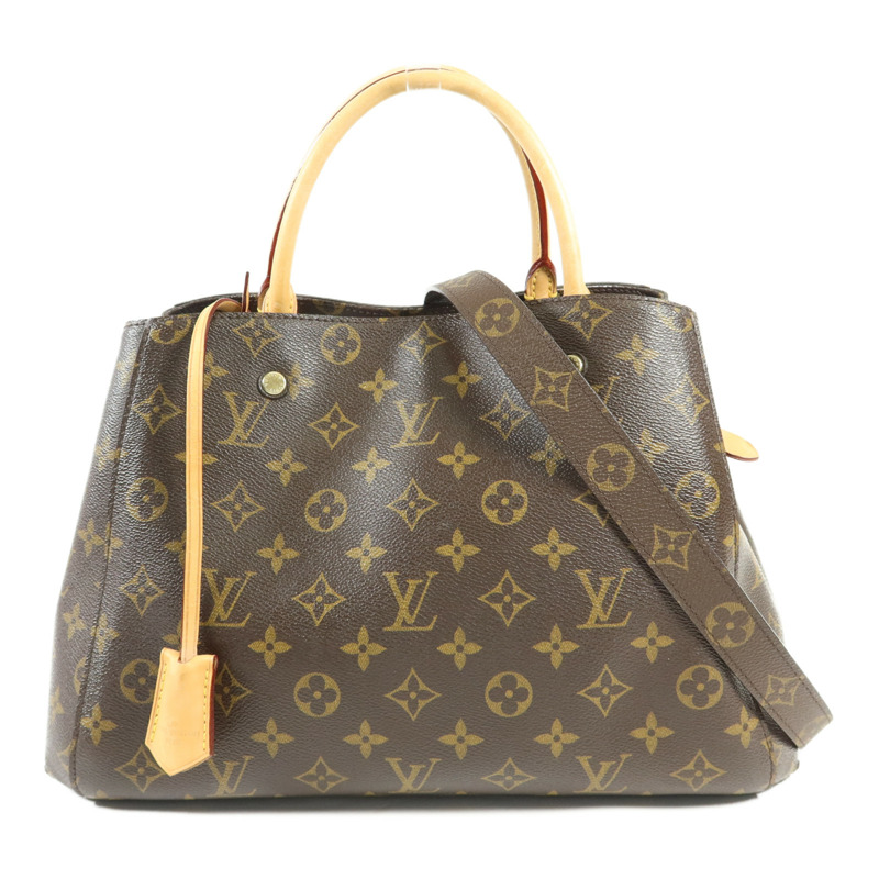 LOUIS VUITTON Monogram Montaigne MM金扣手挽肩背兩用袋-0