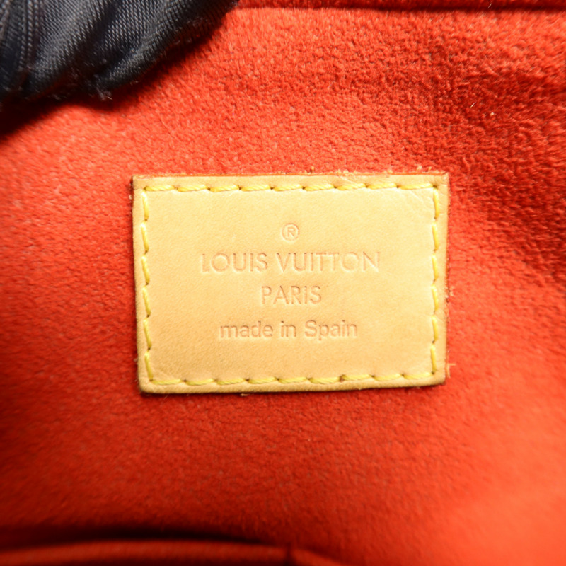 LOUIS VUITTON Monogram Pallas金扣手挽肩背兩用袋棕色/紅色-6