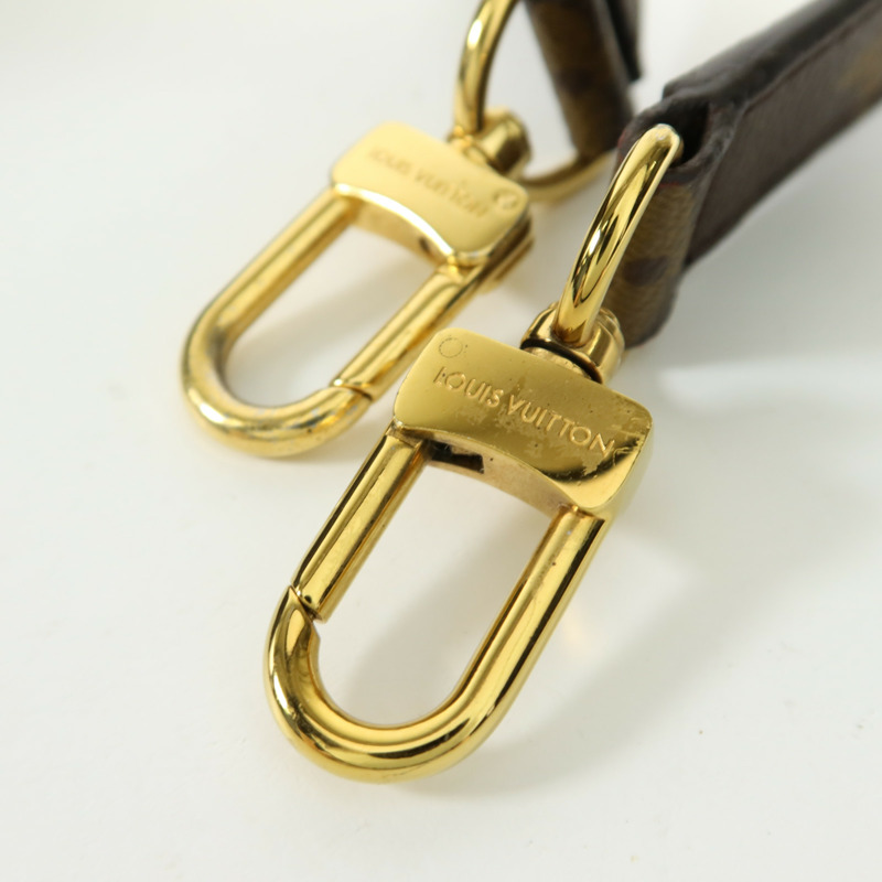 LOUIS VUITTON Monogram Pallas金扣手挽肩背兩用袋棕色/紅色-11