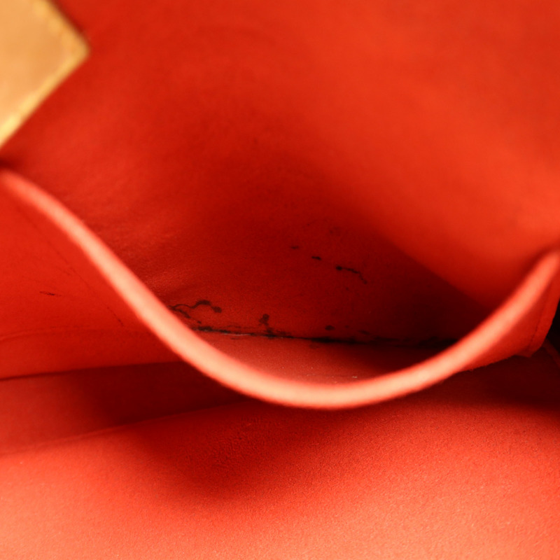 LOUIS VUITTON Monogram Pallas金扣手挽肩背兩用袋棕色/紅色-19