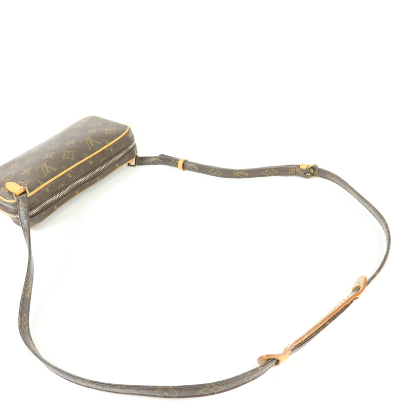 LOUIS VUITTON Monogram Marly Bandouliere金扣肩背袋棕色-4