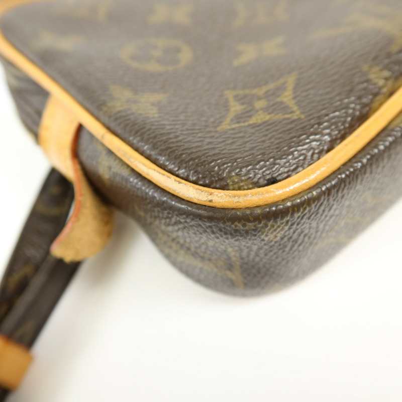 LOUIS VUITTON Monogram Marly Bandouliere金扣肩背袋棕色-12