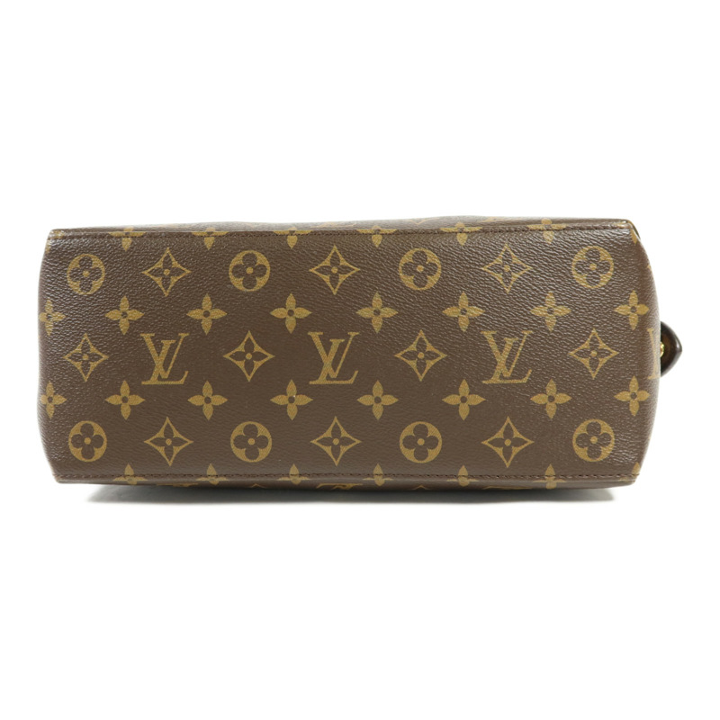 LOUIS VUITTON Monogram Petit Palais金扣手挽肩背兩用袋棕色-3