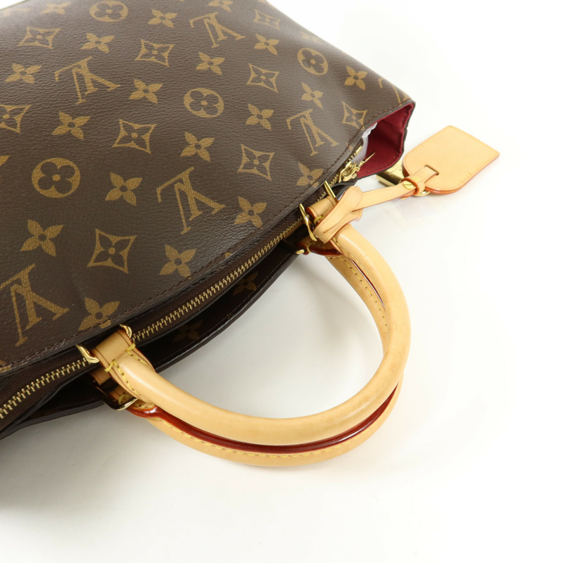 LOUIS VUITTON Monogram Petit Palais金扣手挽肩背兩用袋棕色-4