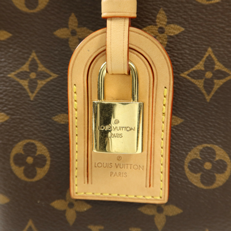 LOUIS VUITTON Monogram Petit Palais金扣手挽肩背兩用袋棕色-8