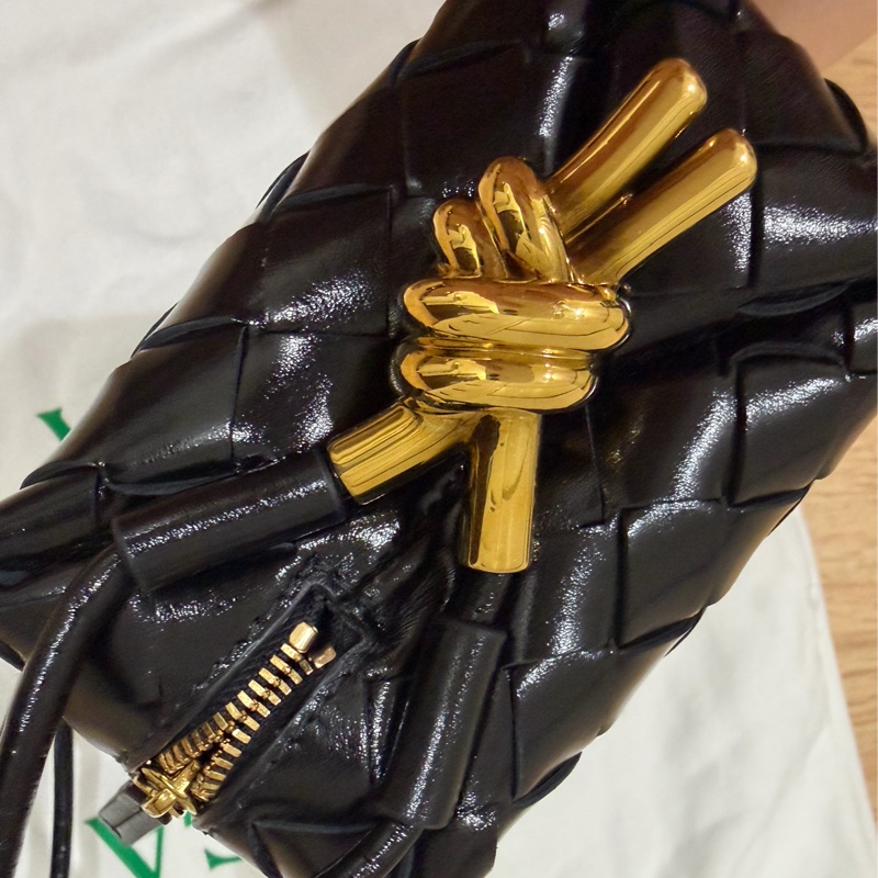 BV Bottega Veneta 黑色Mini Loop Metal Knots-3