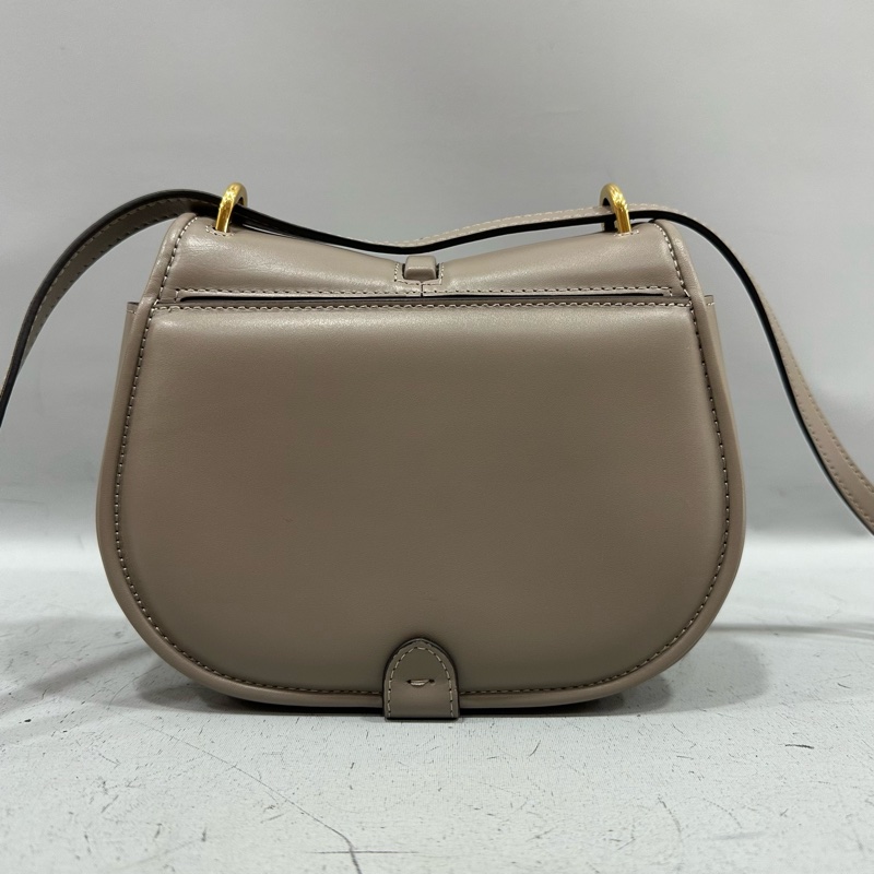 fendi 8BS082 大象灰牛皮FF金釦馬鞍包 斜背包-2