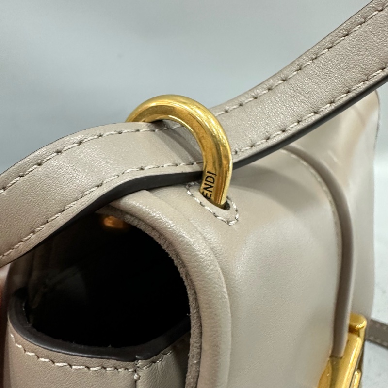 fendi 8BS082 大象灰牛皮FF金釦馬鞍包 斜背包-24