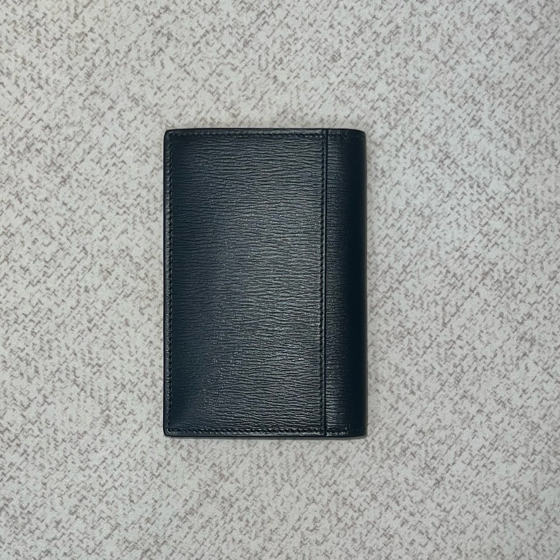 MONTBLANC 4810 Westside 六角星 LOGO 水波紋牛皮 三卡對折名片夾（黑色）-9