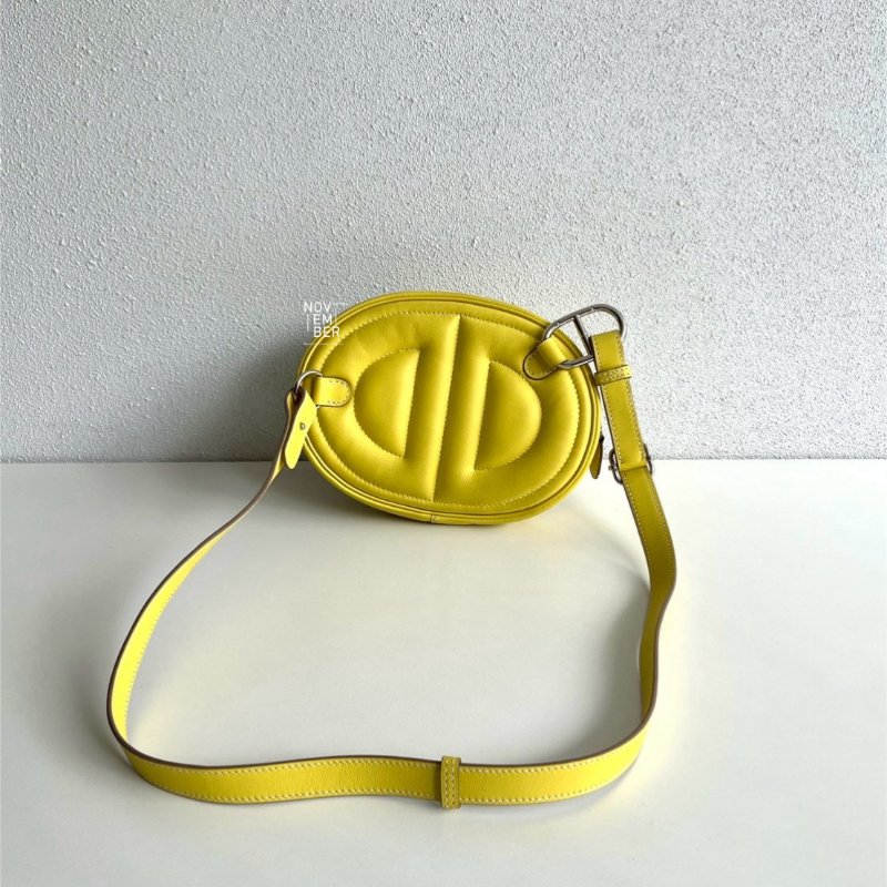 99🆕 有購證🙌🏻 Hermès 愛馬仕 In the loop 腰包 檸檬黃銀釦-2