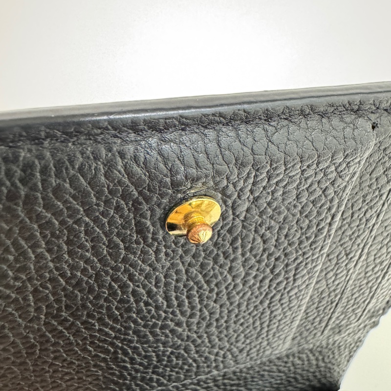 LV黑金牛皮壓紋Clea短夾 M80151-17