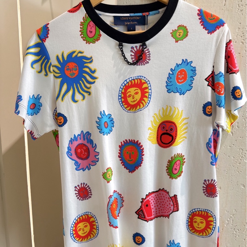 LV x 草間彌生 聯名款彩色太陽短袖 size:L-0