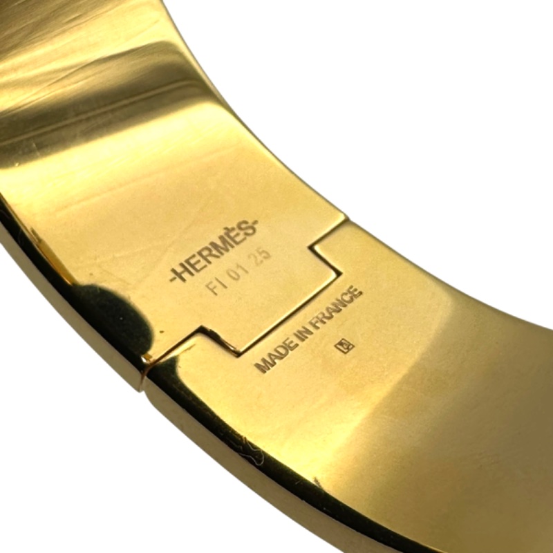 【美收精品】HERMES 琺瑯寬版扣式手環(綠/金) B-872【隔月月中將轉賣至日本 上架期限30天】-6