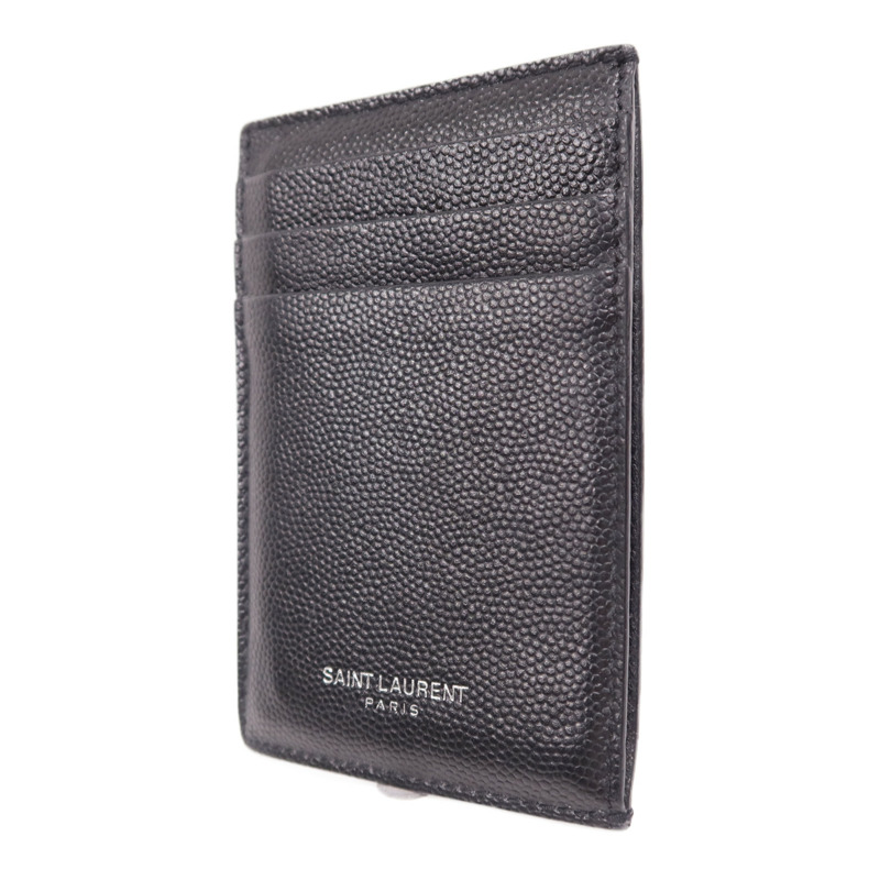 SAINT LAURENT 牛皮皮革Bill Clip with Card Case銀扣卡片套-2