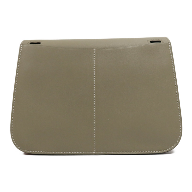 HERMES Swift皮革Mini Halzan銀扣手挽肩背兩用袋Sauge-1