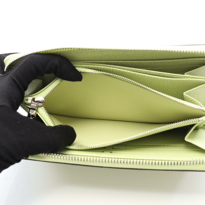 LOUIS VUITTON Zippy Around 長皮夾 M82513 Epi 皮革 綠色 二手 中性 LV-4