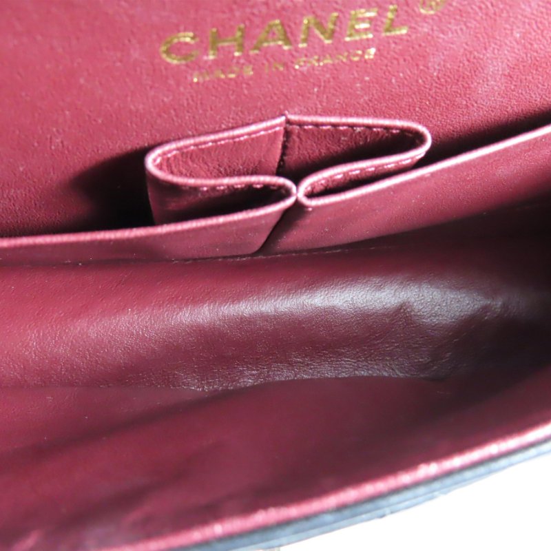 【巴黎站二手名牌專賣店】＊現貨＊CHANEL香奈兒真品＊COCO25 黑菱格羊皮金雙C金鍊肩背斜背包-3